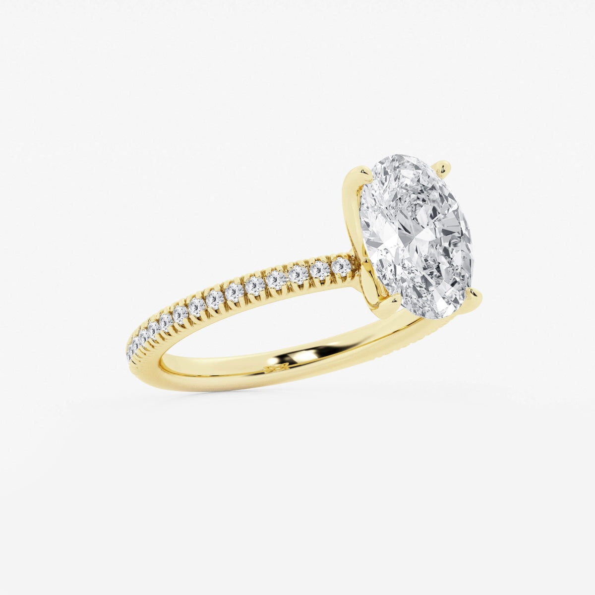 Camila - Scalloped Pave Design Engagement Ring