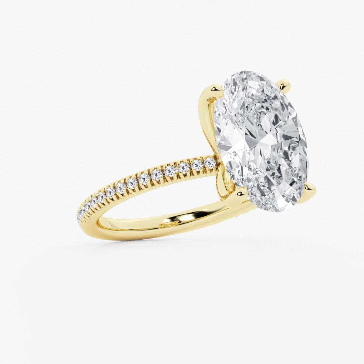 Camila - Scalloped Pave Design Engagement Ring