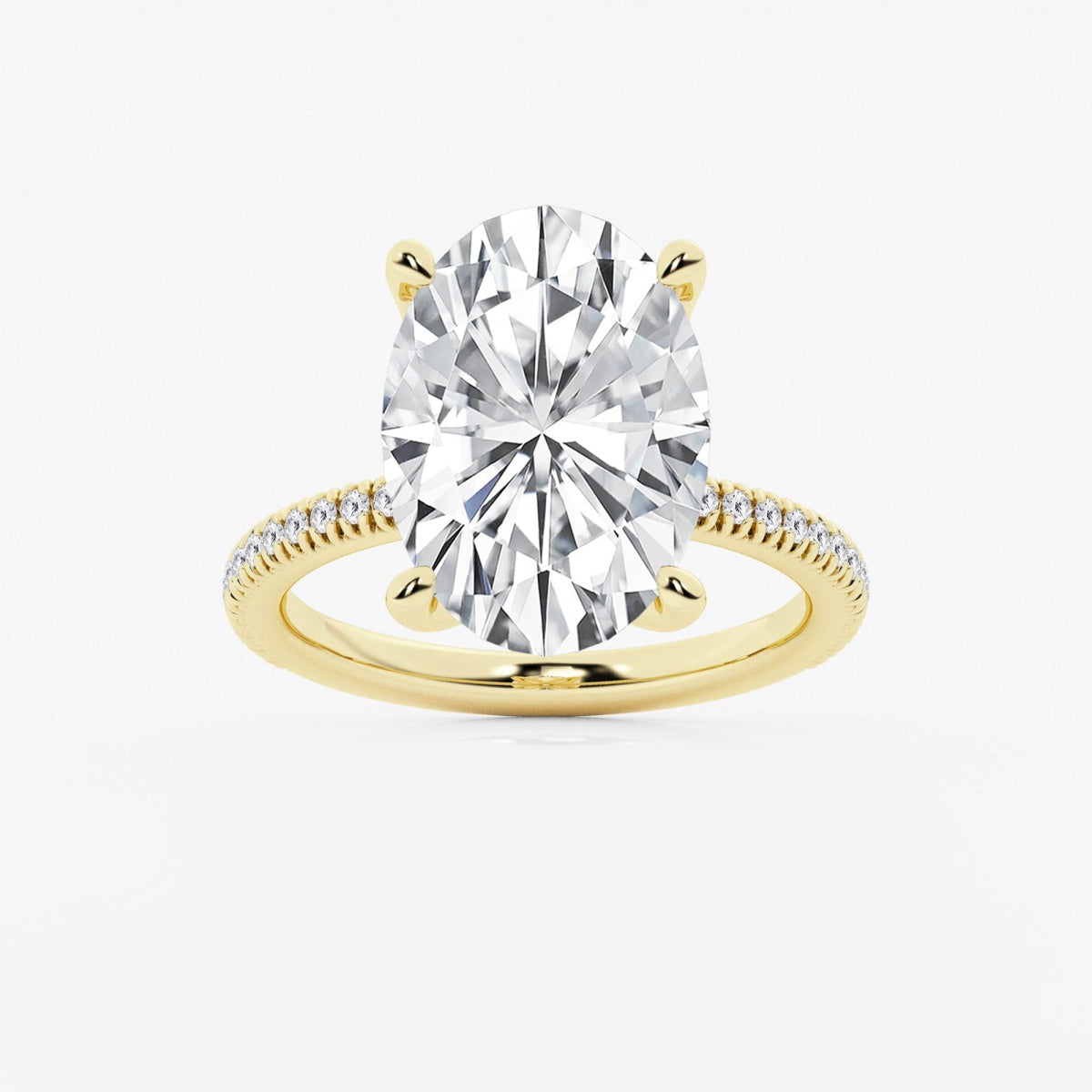 Camila - Scalloped Pave Design Engagement Ring