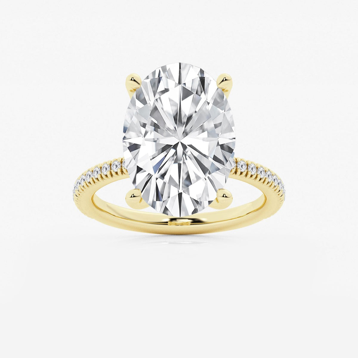 Camila - Scalloped Pave Design Engagement Ring