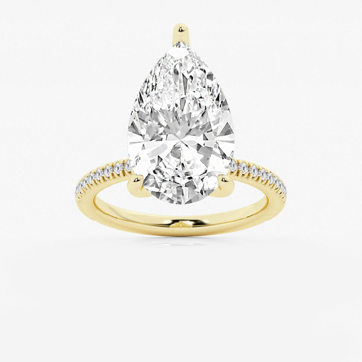 Camila - Scalloped Pave Design Engagement Ring