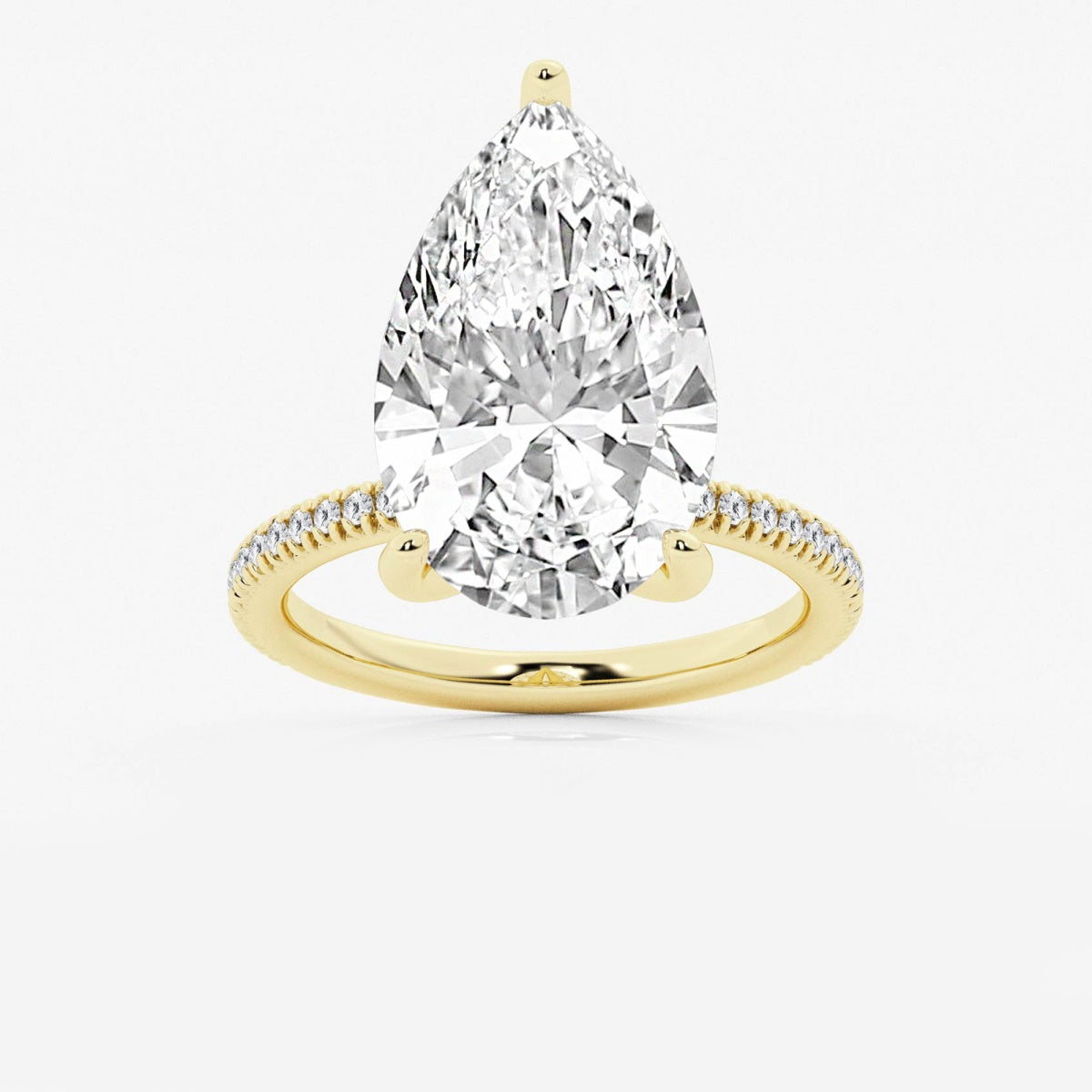 Camila - Scalloped Pave Design Engagement Ring