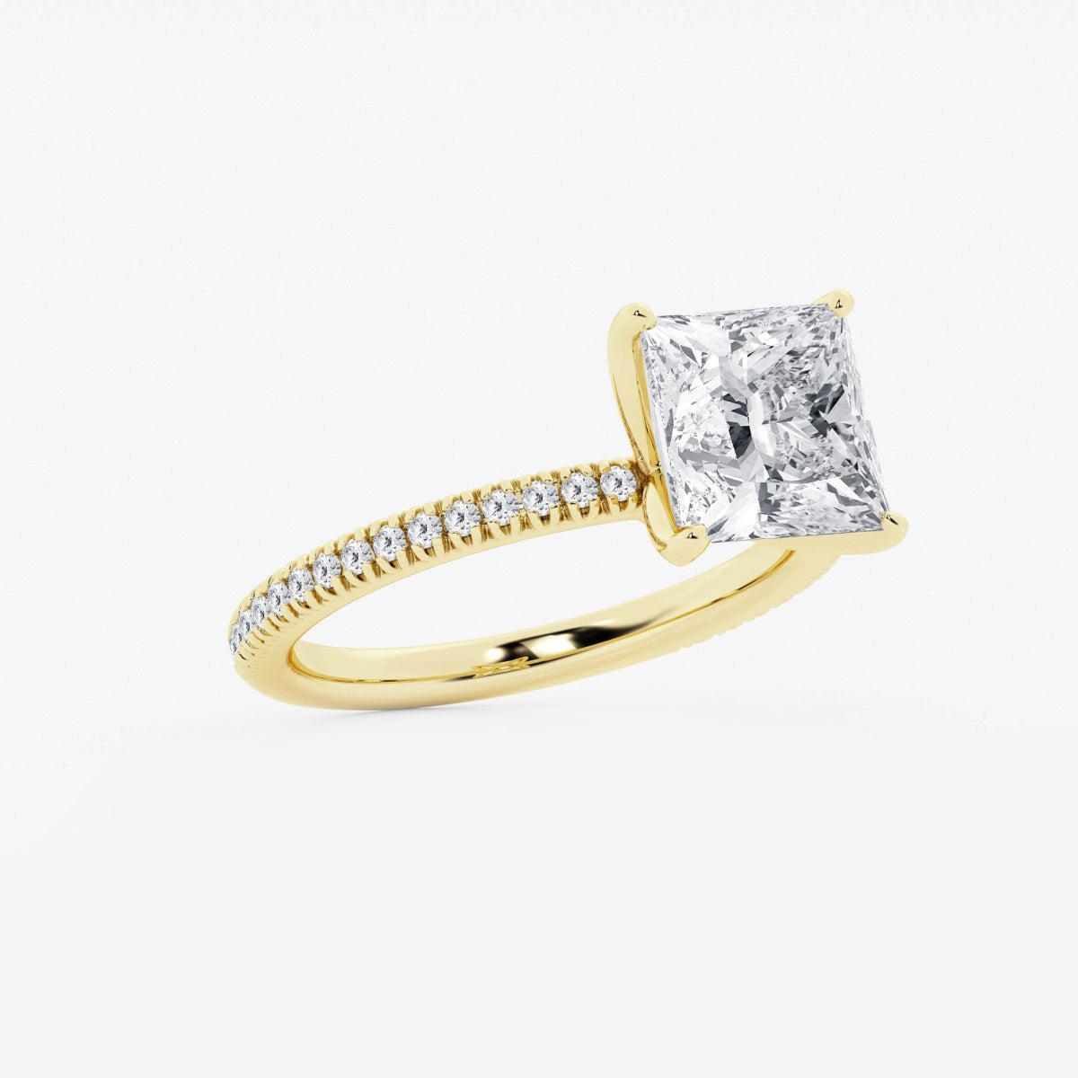 Camila - Scalloped Pave Design Engagement Ring