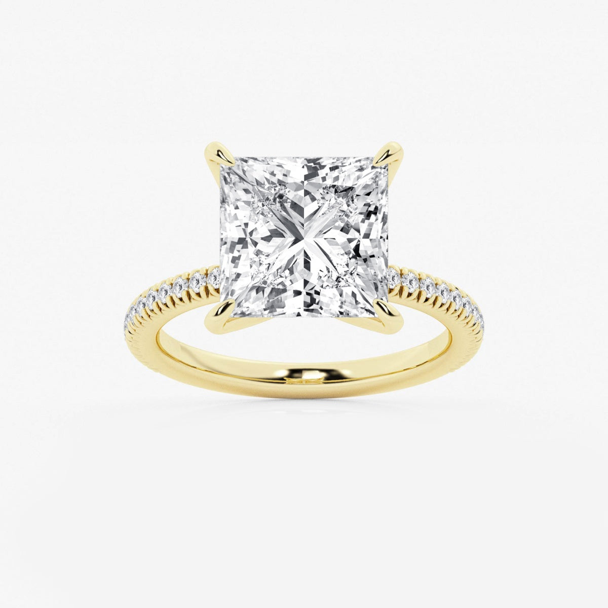 Camila - Scalloped Pave Design Engagement Ring