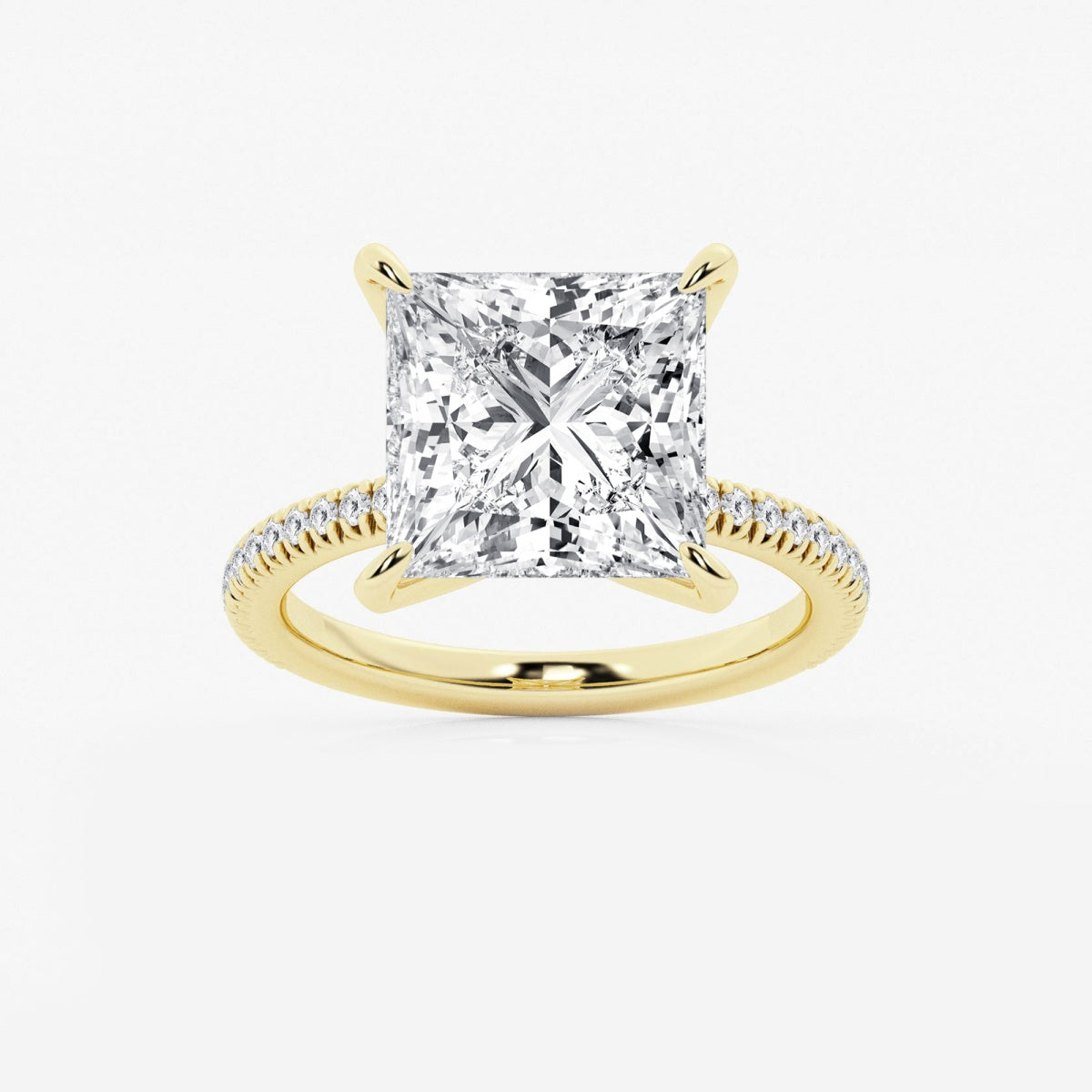 Camila - Scalloped Pave Design Engagement Ring
