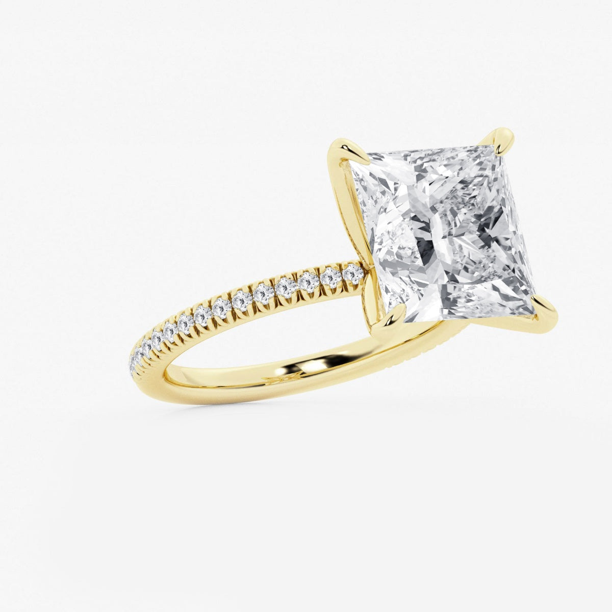 Camila - Scalloped Pave Design Engagement Ring