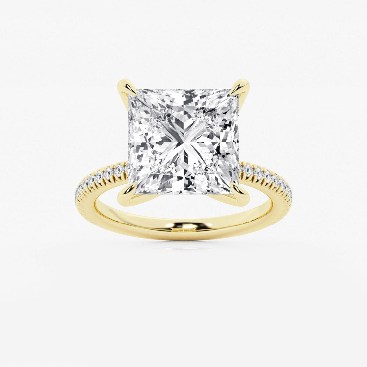 Camila - Scalloped Pave Design Engagement Ring