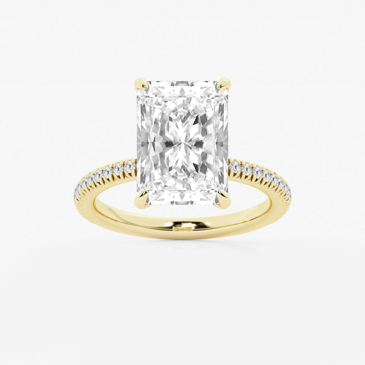 Camila - Scalloped Pave Design Engagement Ring