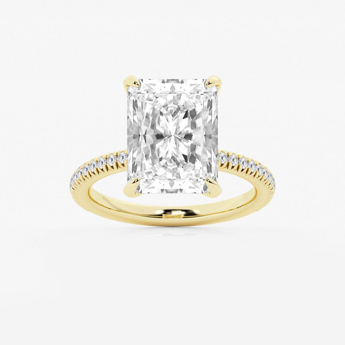 Camila - Scalloped Pave Design Engagement Ring