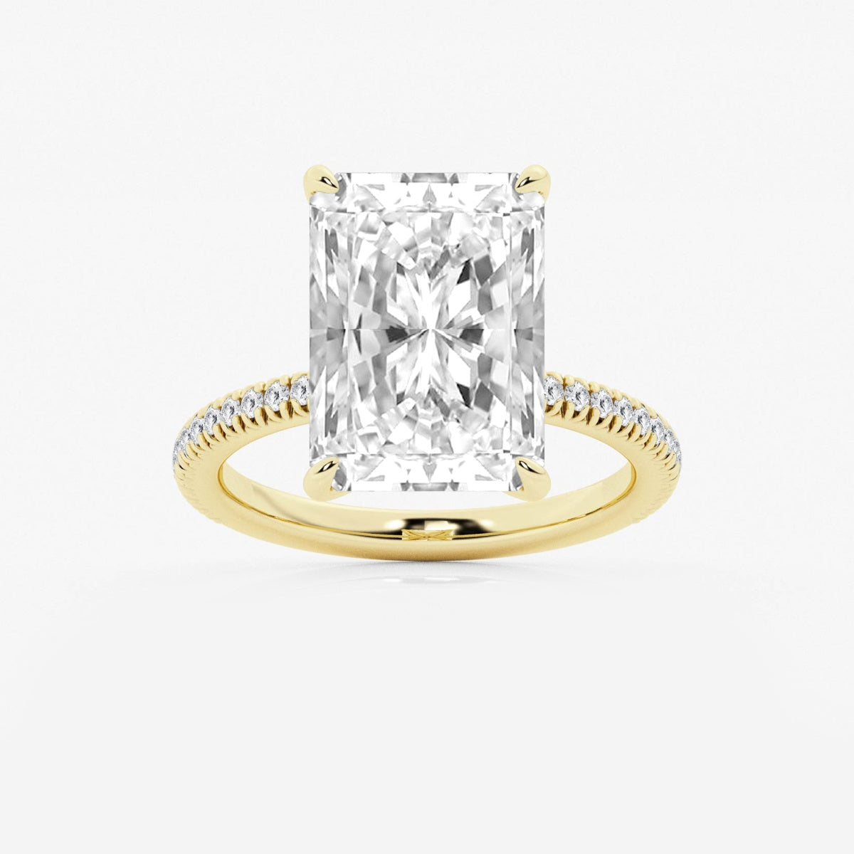 Camila - Scalloped Pave Design Engagement Ring