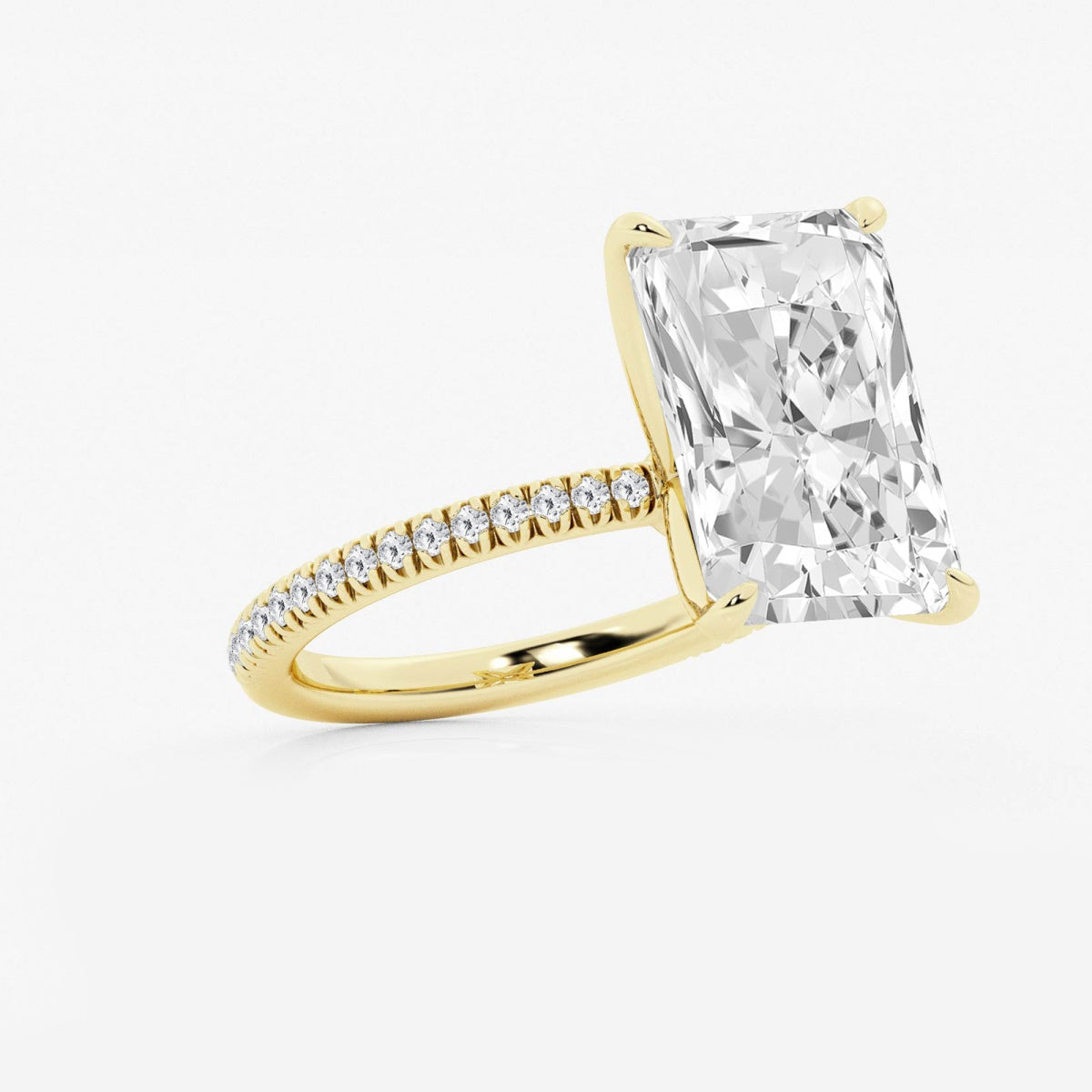 Camila - Scalloped Pave Design Engagement Ring