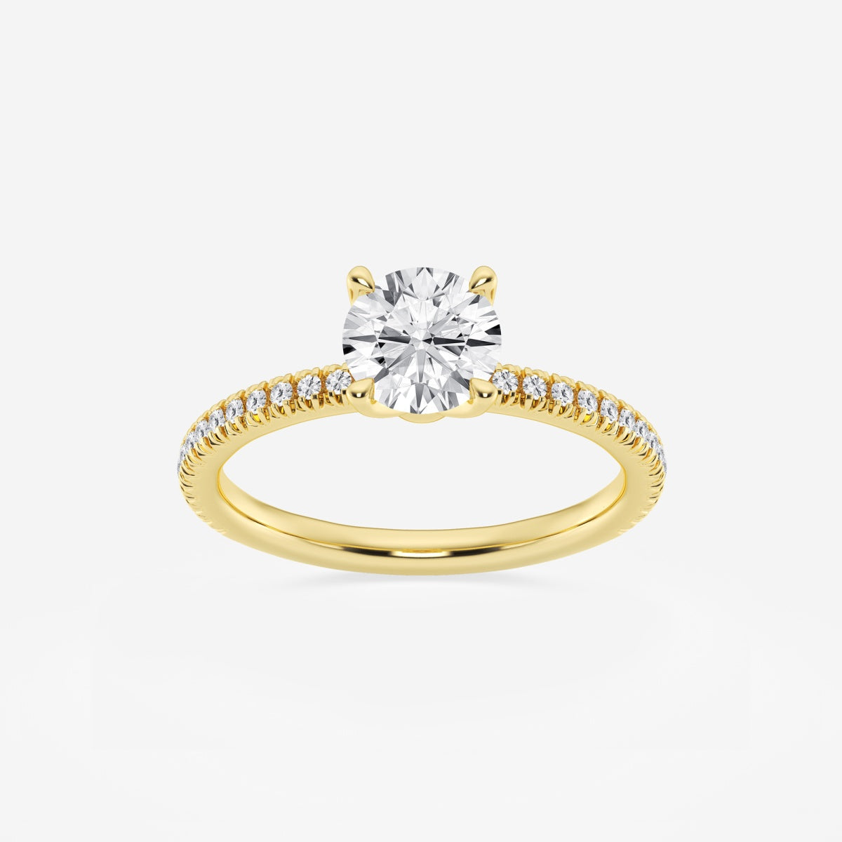 Camila - Scalloped Pave Design Engagement Ring