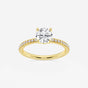 Camila - Scalloped Pave Design Engagement Ring