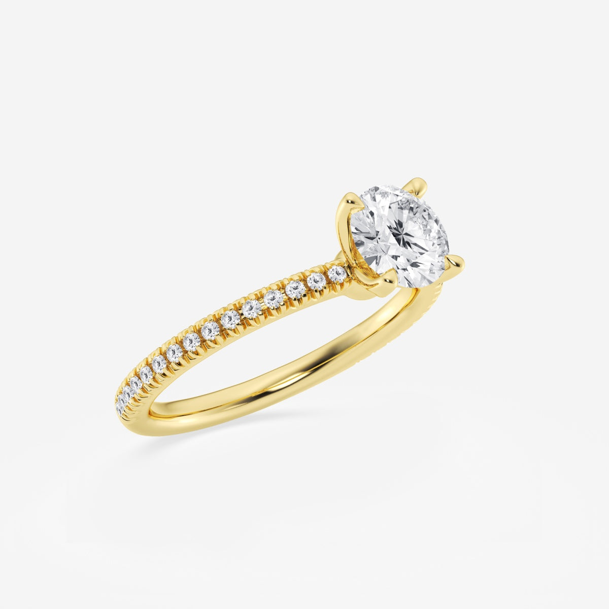 Camila - Scalloped Pave Design Engagement Ring