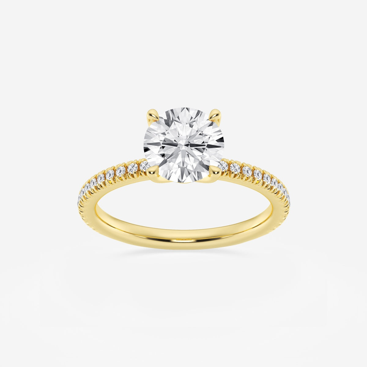 Camila - Scalloped Pave Design Engagement Ring