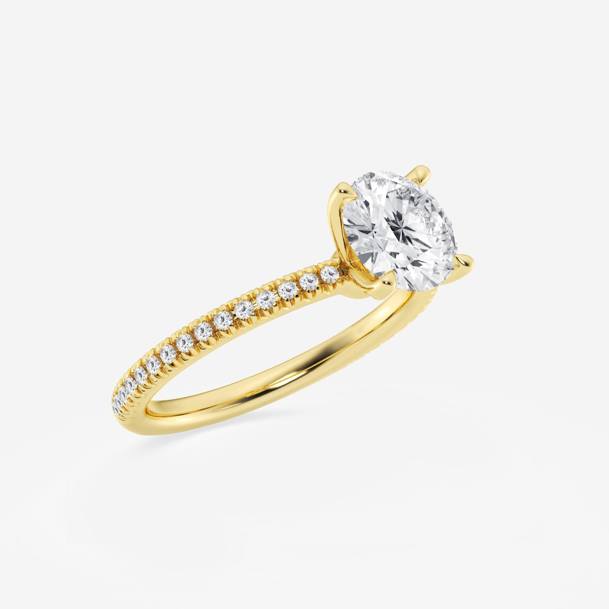 Camila - Scalloped Pave Design Engagement Ring