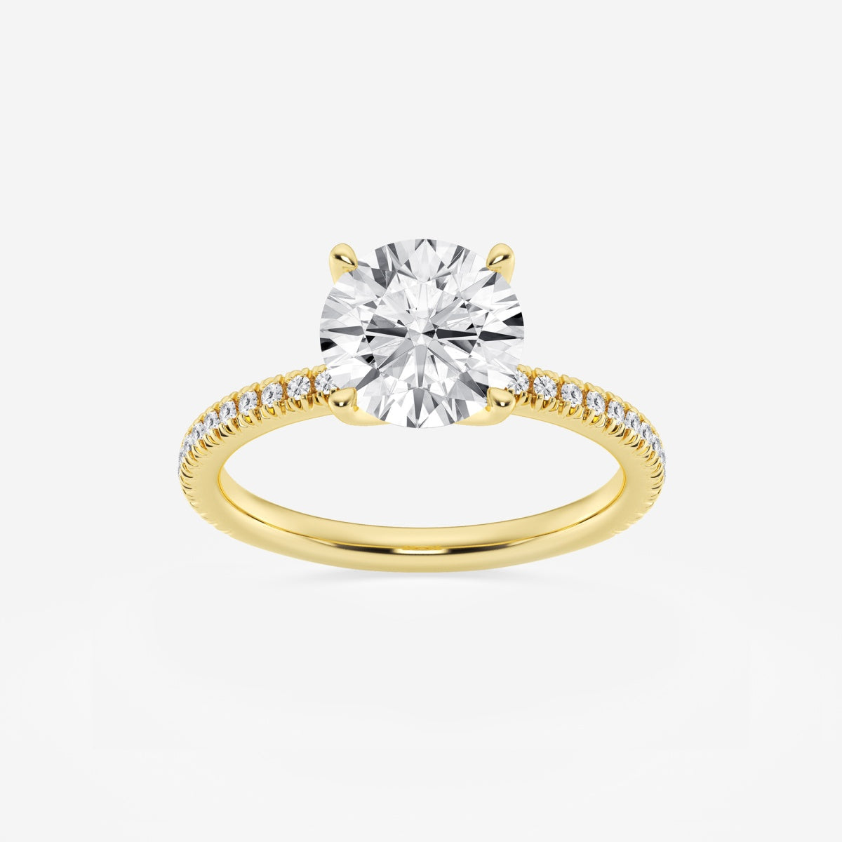 Camila - Scalloped Pave Design Engagement Ring