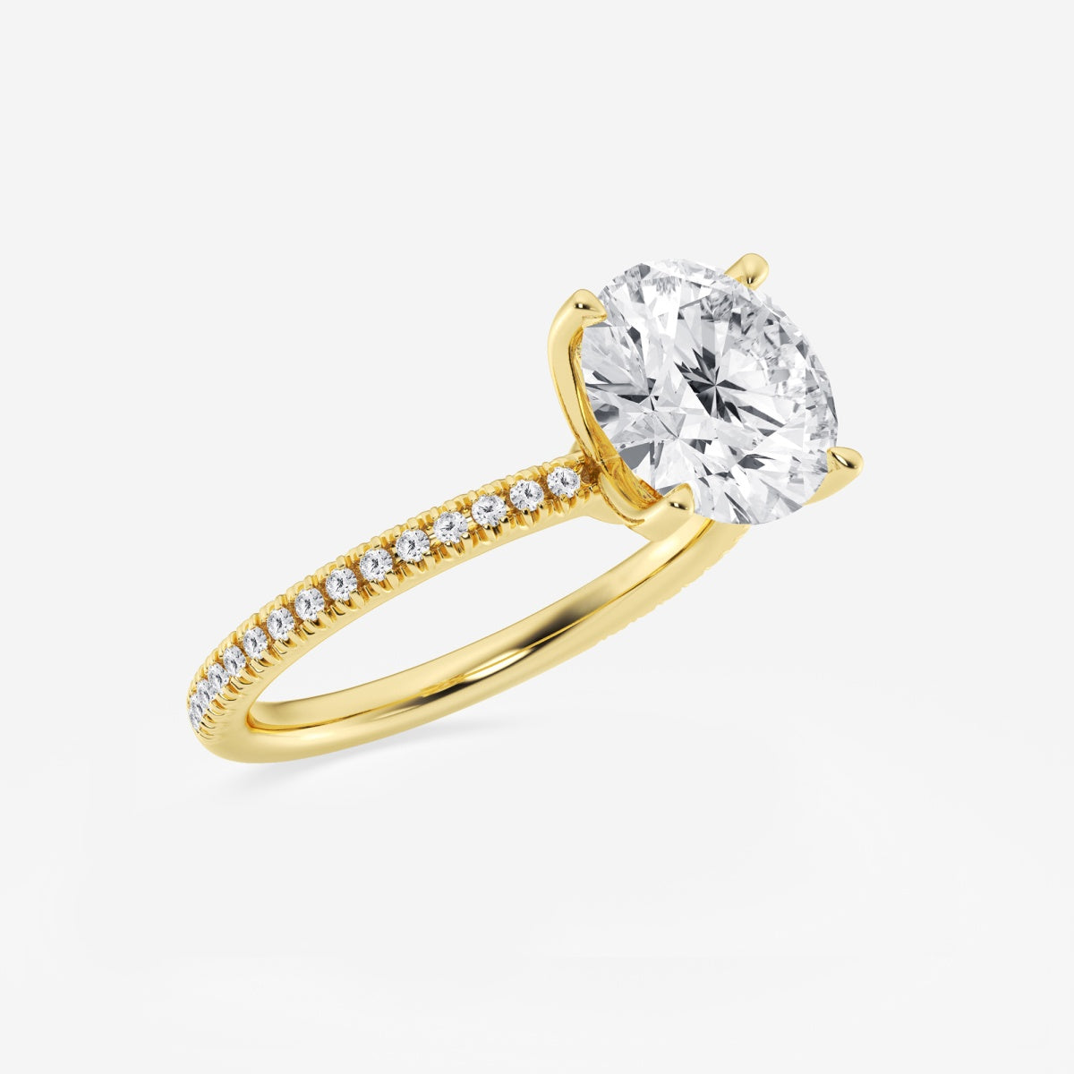 Camila - Scalloped Pave Design Engagement Ring