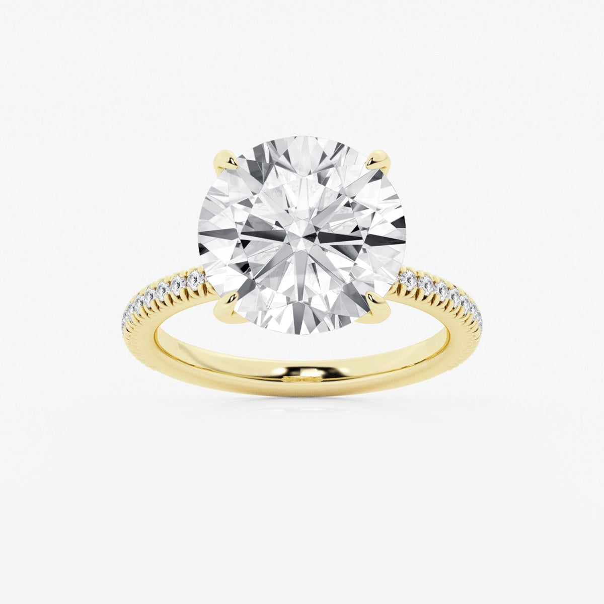 Camila - Scalloped Pave Design Engagement Ring