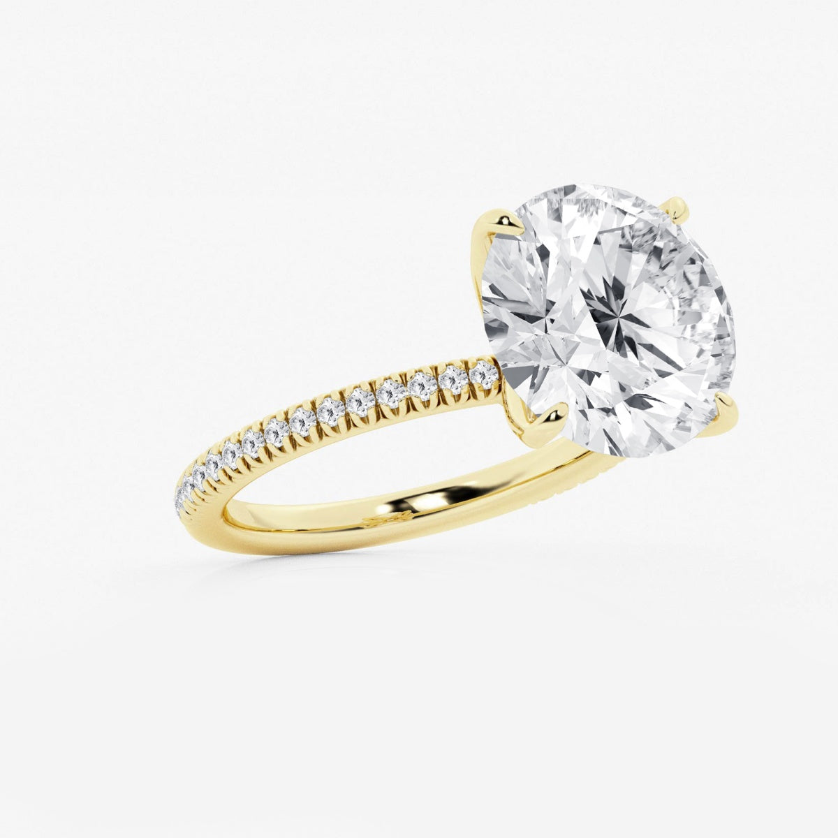 Camila - Scalloped Pave Design Engagement Ring
