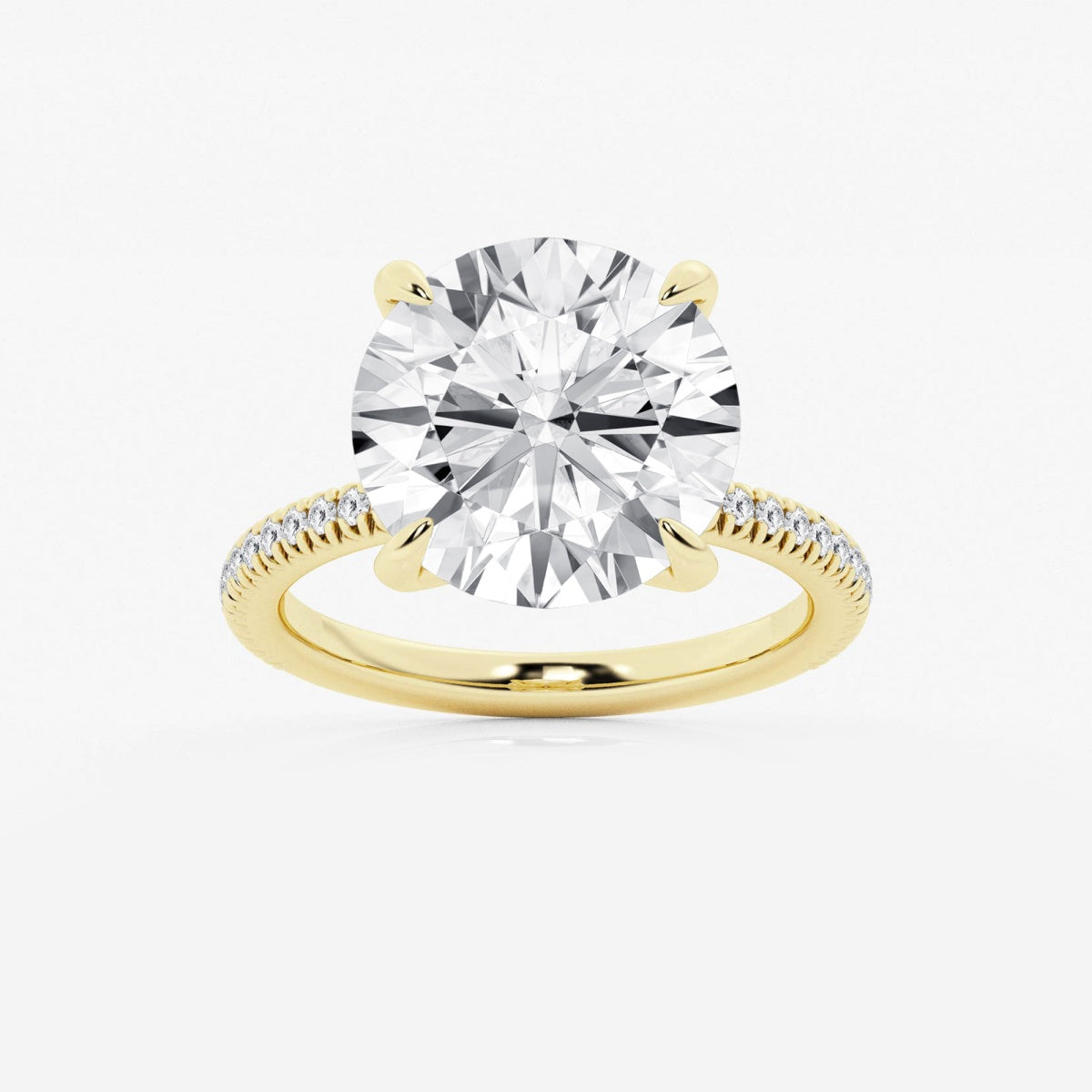 Camila - Scalloped Pave Design Engagement Ring