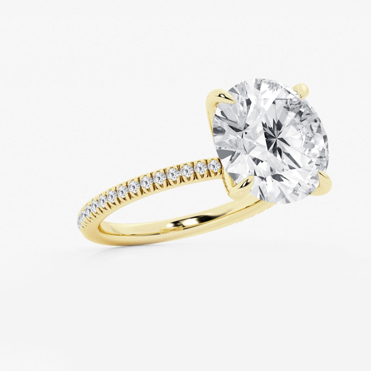 Camila - Scalloped Pave Design Engagement Ring