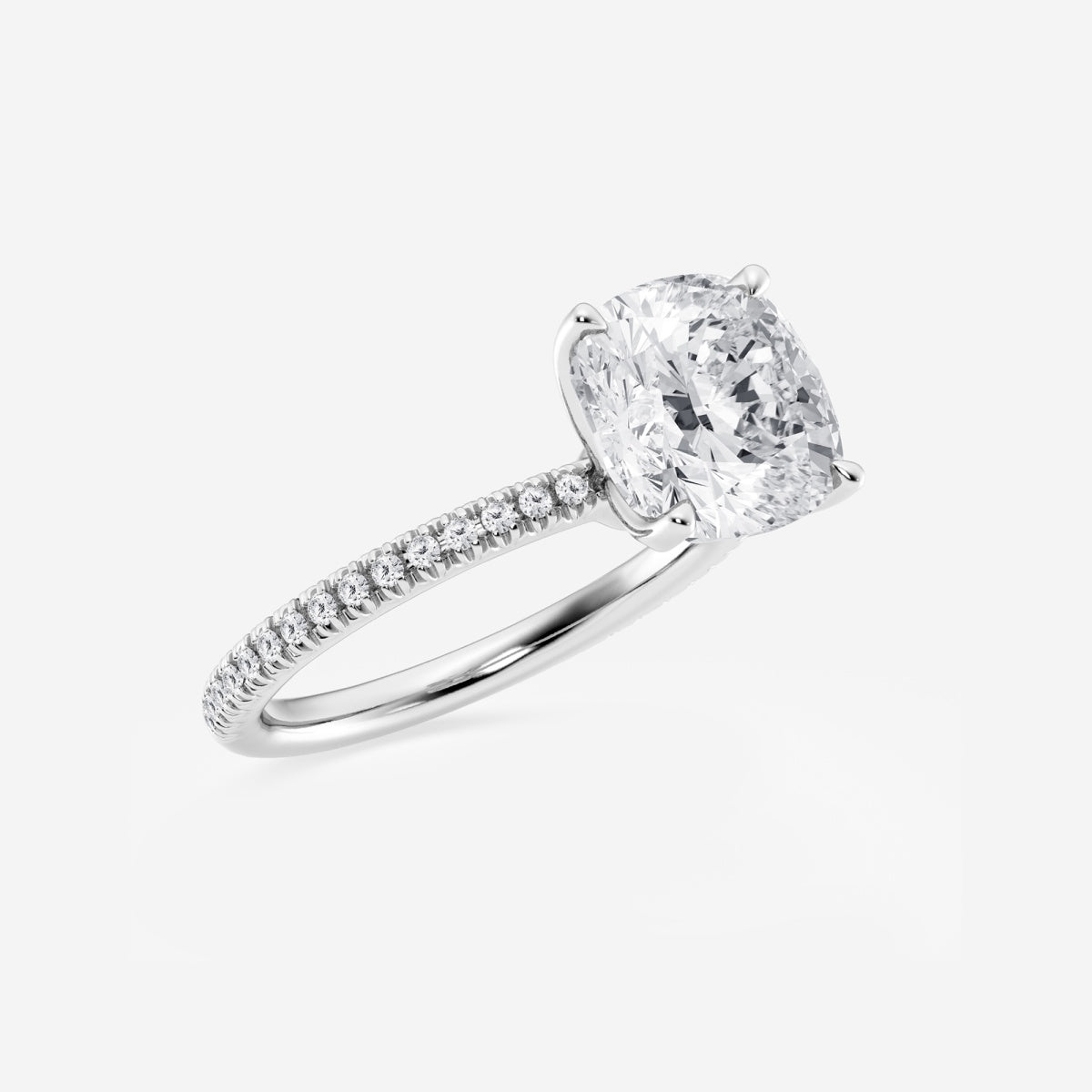 Camila - Scalloped Pave Design Engagement Ring