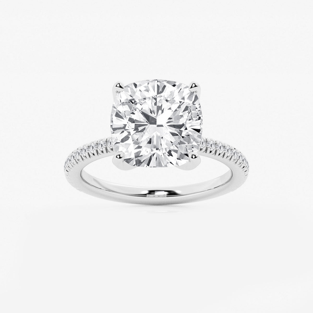 Camila - Scalloped Pave Design Engagement Ring