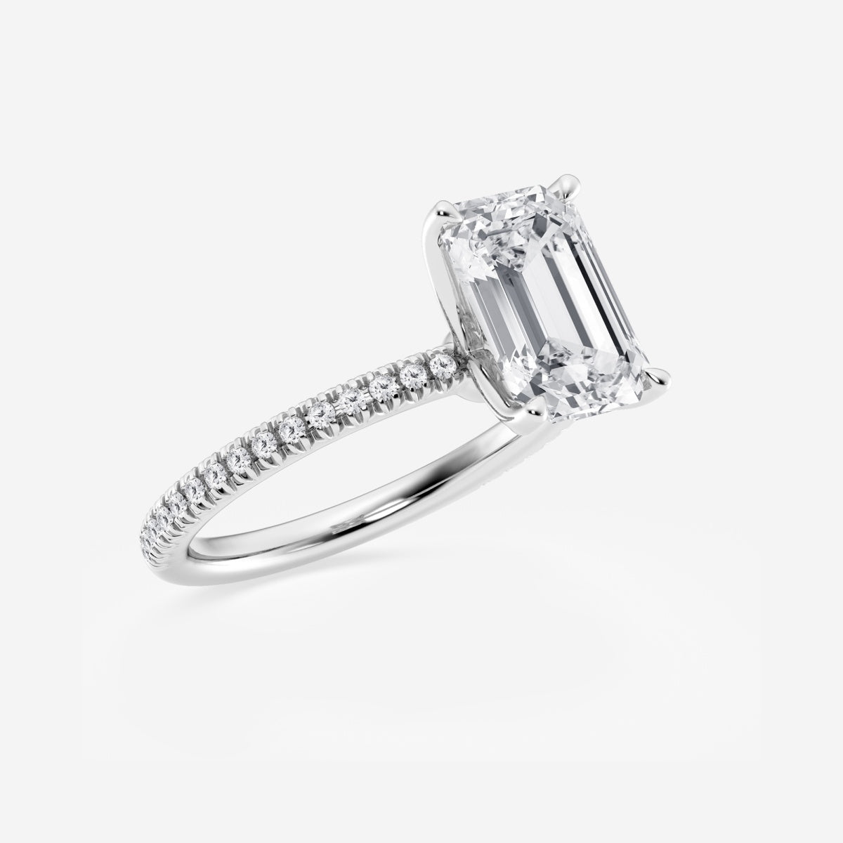 Camila - Scalloped Pave Design Engagement Ring