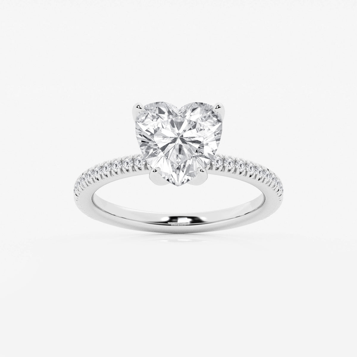 Camila - Scalloped Pave Design Engagement Ring