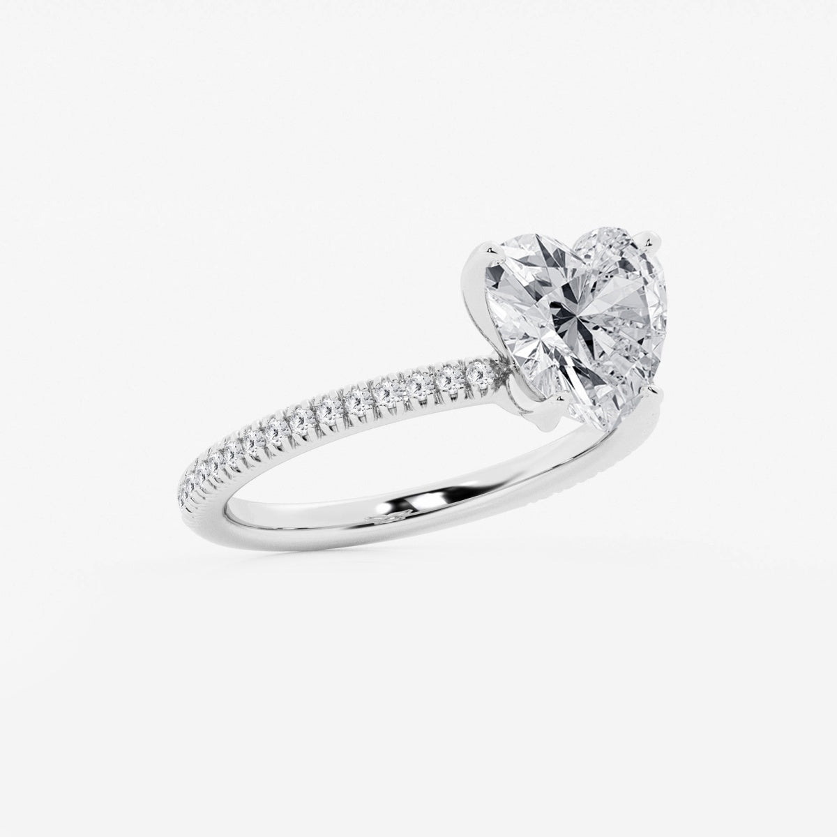 Camila - Scalloped Pave Design Engagement Ring