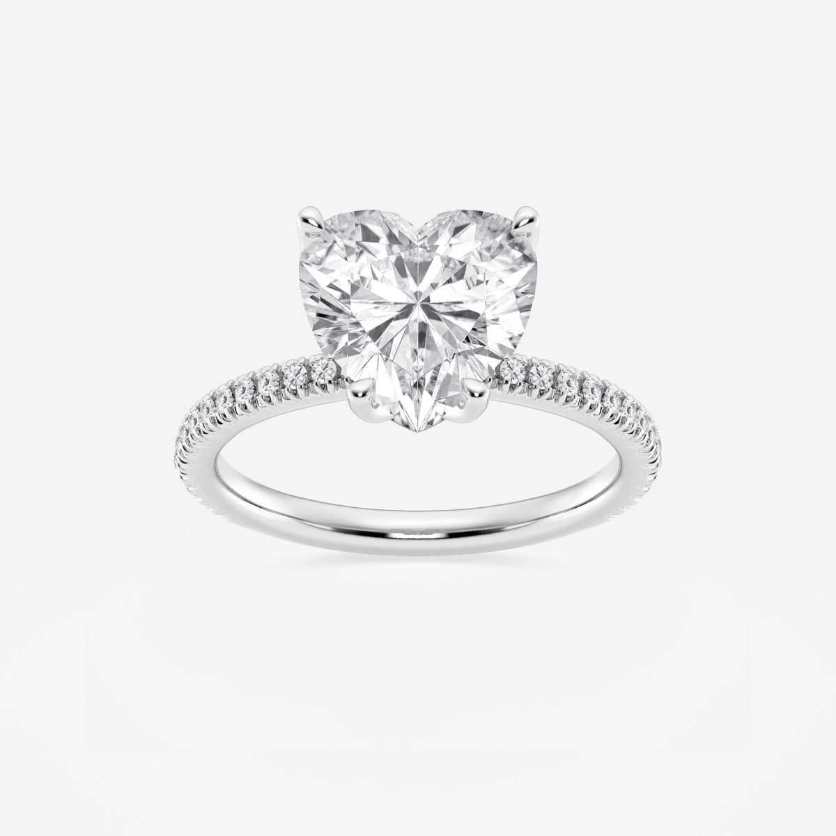 Camila - Scalloped Pave Design Engagement Ring