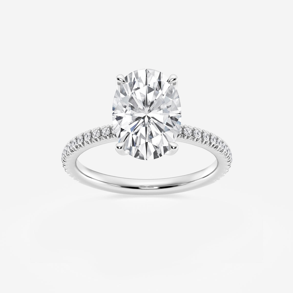 Camila - Scalloped Pave Design Engagement Ring