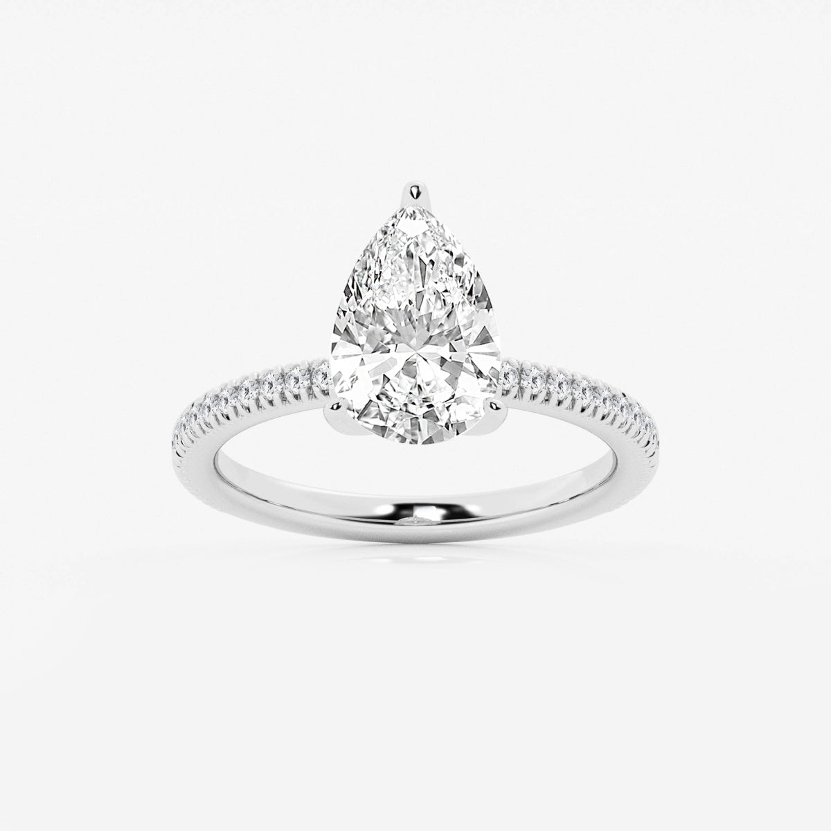 Camila - Scalloped Pave Design Engagement Ring