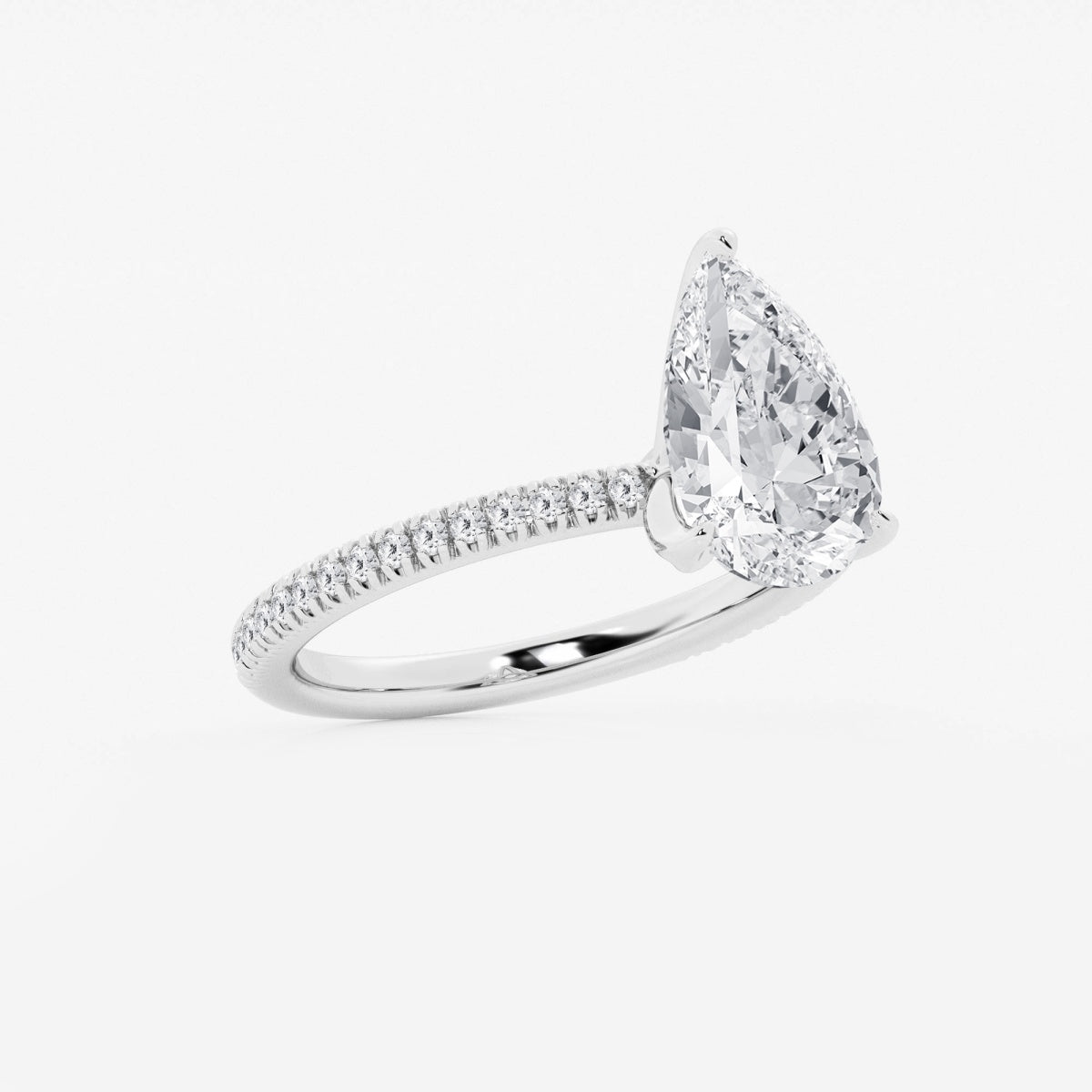 Camila - Scalloped Pave Design Engagement Ring