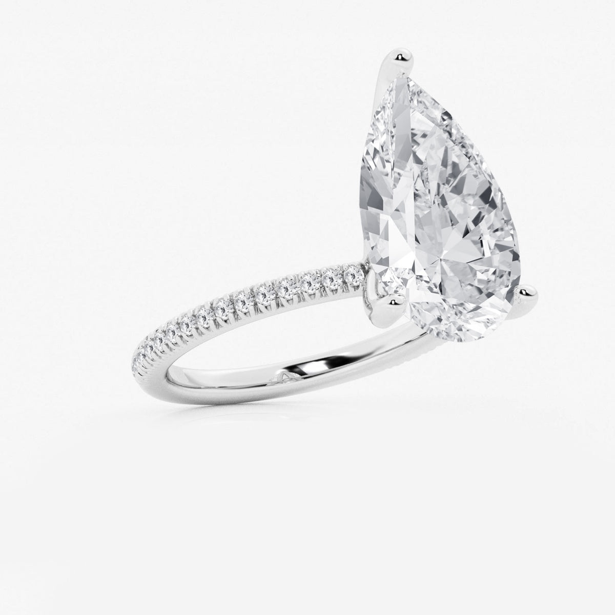 Camila - Scalloped Pave Design Engagement Ring