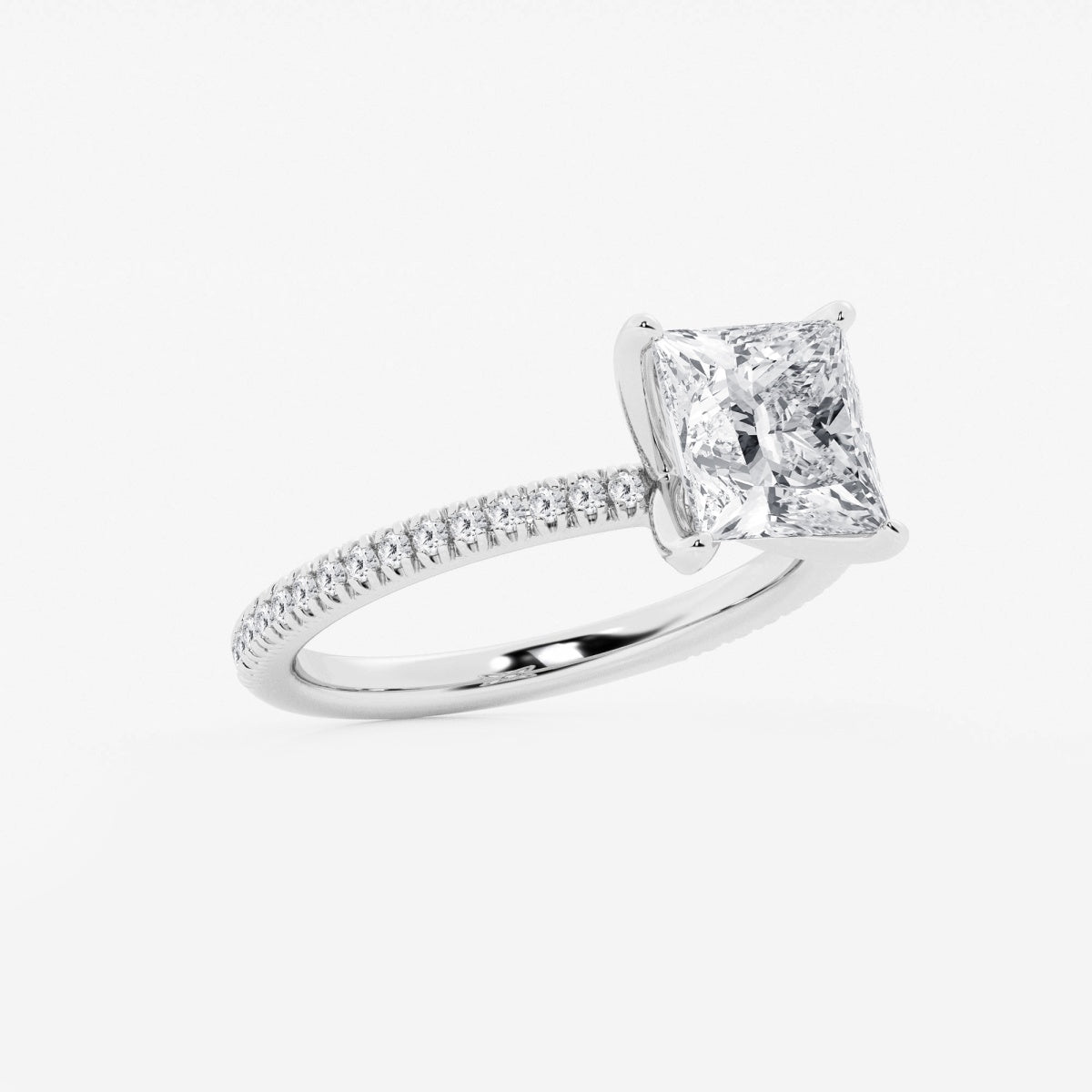 Camila - Scalloped Pave Design Engagement Ring