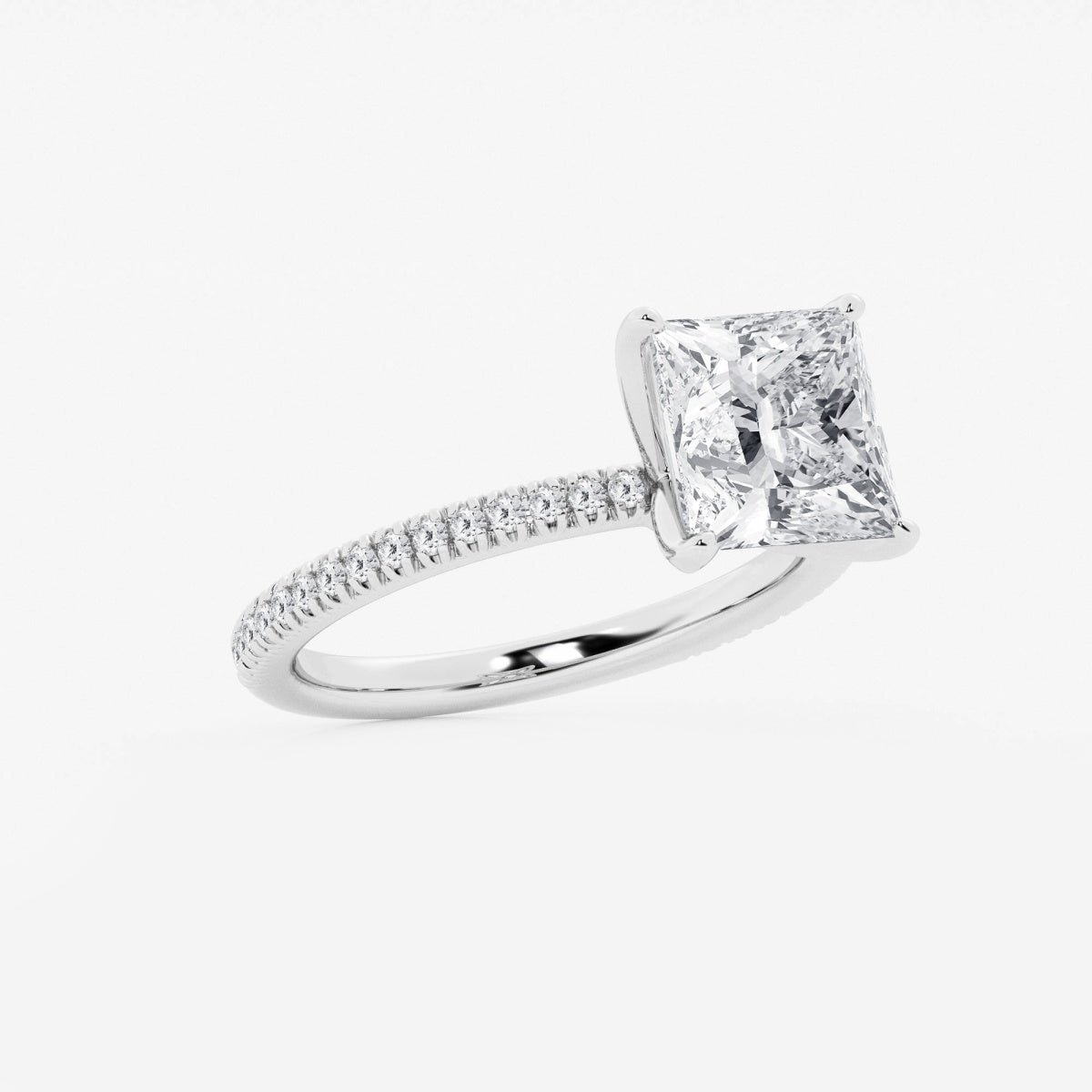 Camila - Scalloped Pave Design Engagement Ring