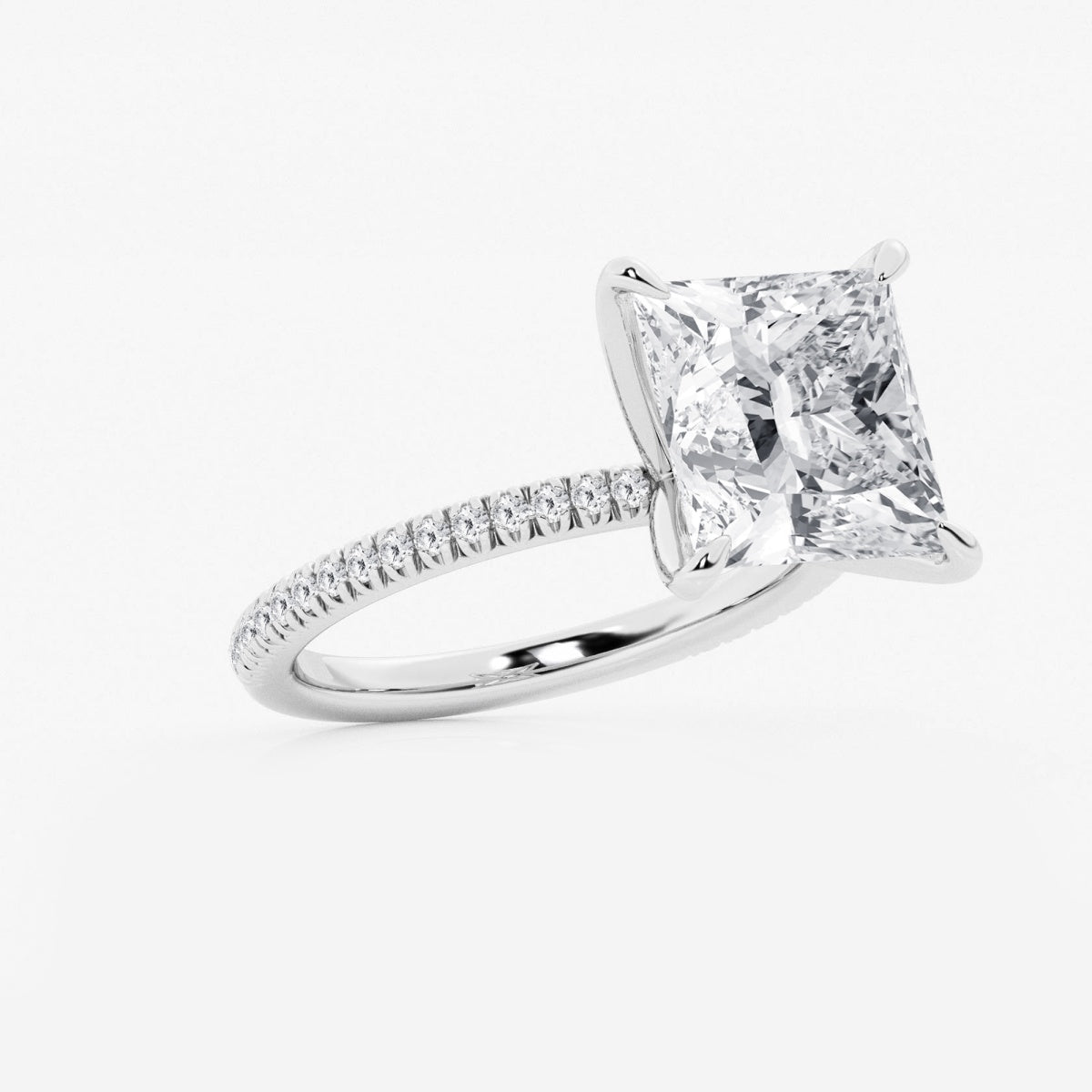 Camila - Scalloped Pave Design Engagement Ring