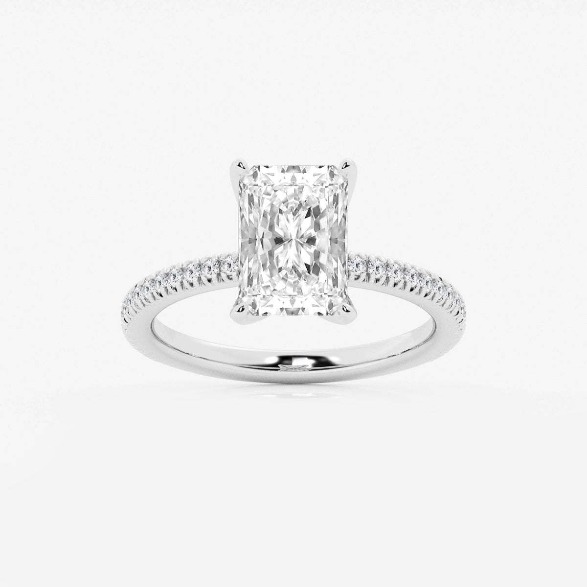 Camila - Scalloped Pave Design Engagement Ring