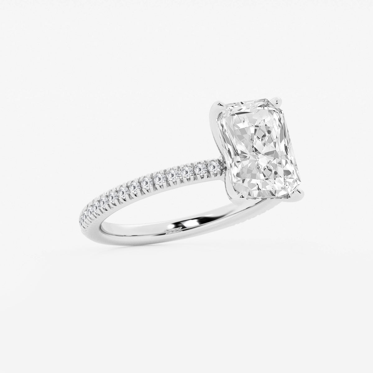 Camila - Scalloped Pave Design Engagement Ring