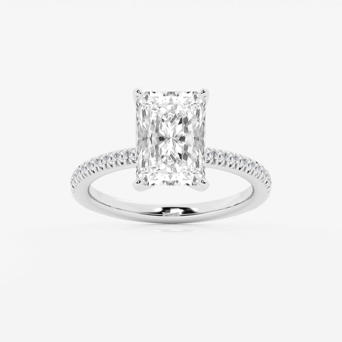 Camila - Scalloped Pave Design Engagement Ring