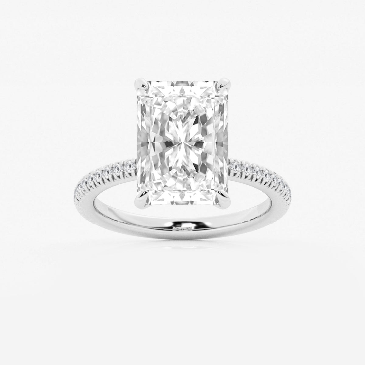 Camila - Scalloped Pave Design Engagement Ring