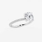 Camila - Scalloped Pave Design Engagement Ring