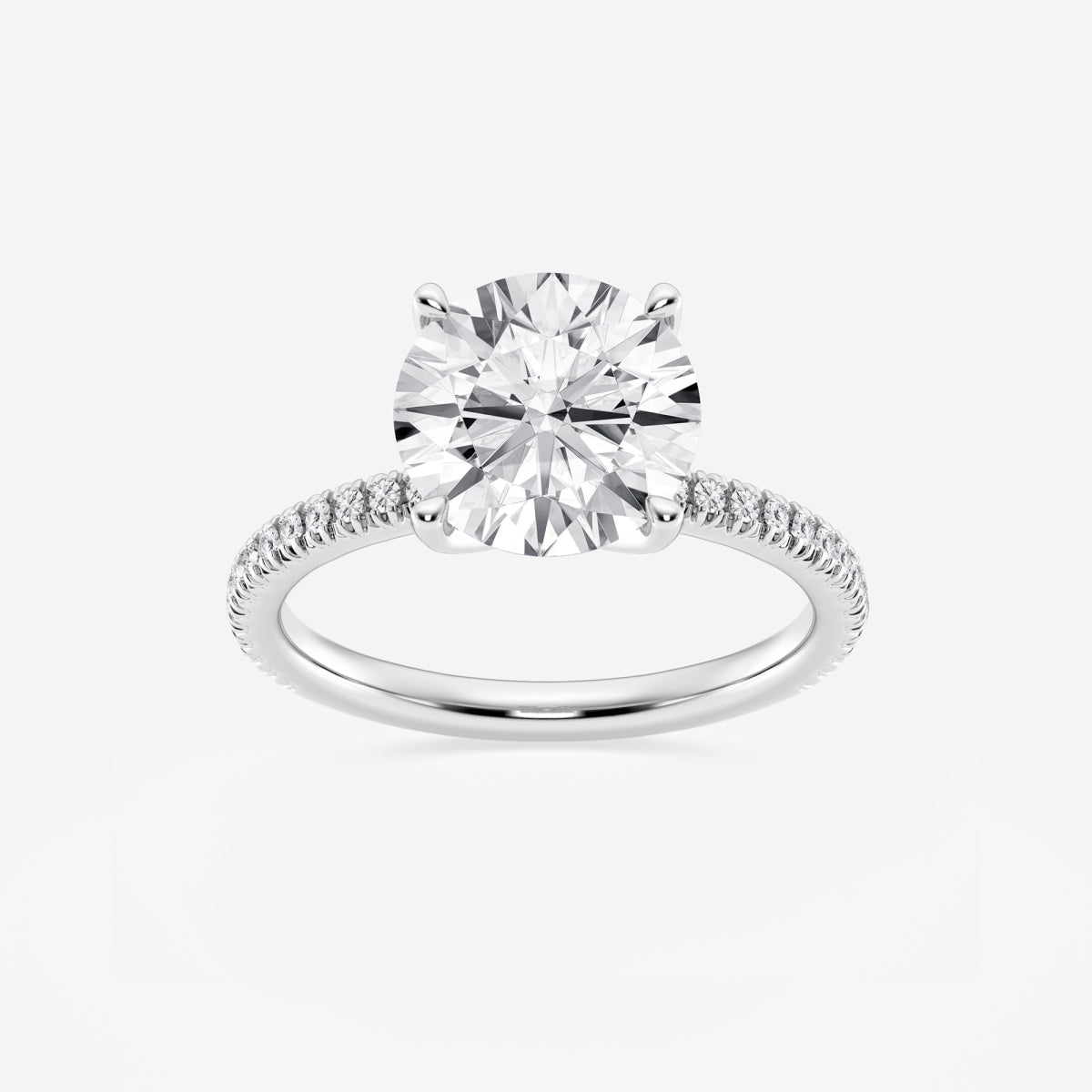 Camila - Scalloped Pave Design Engagement Ring