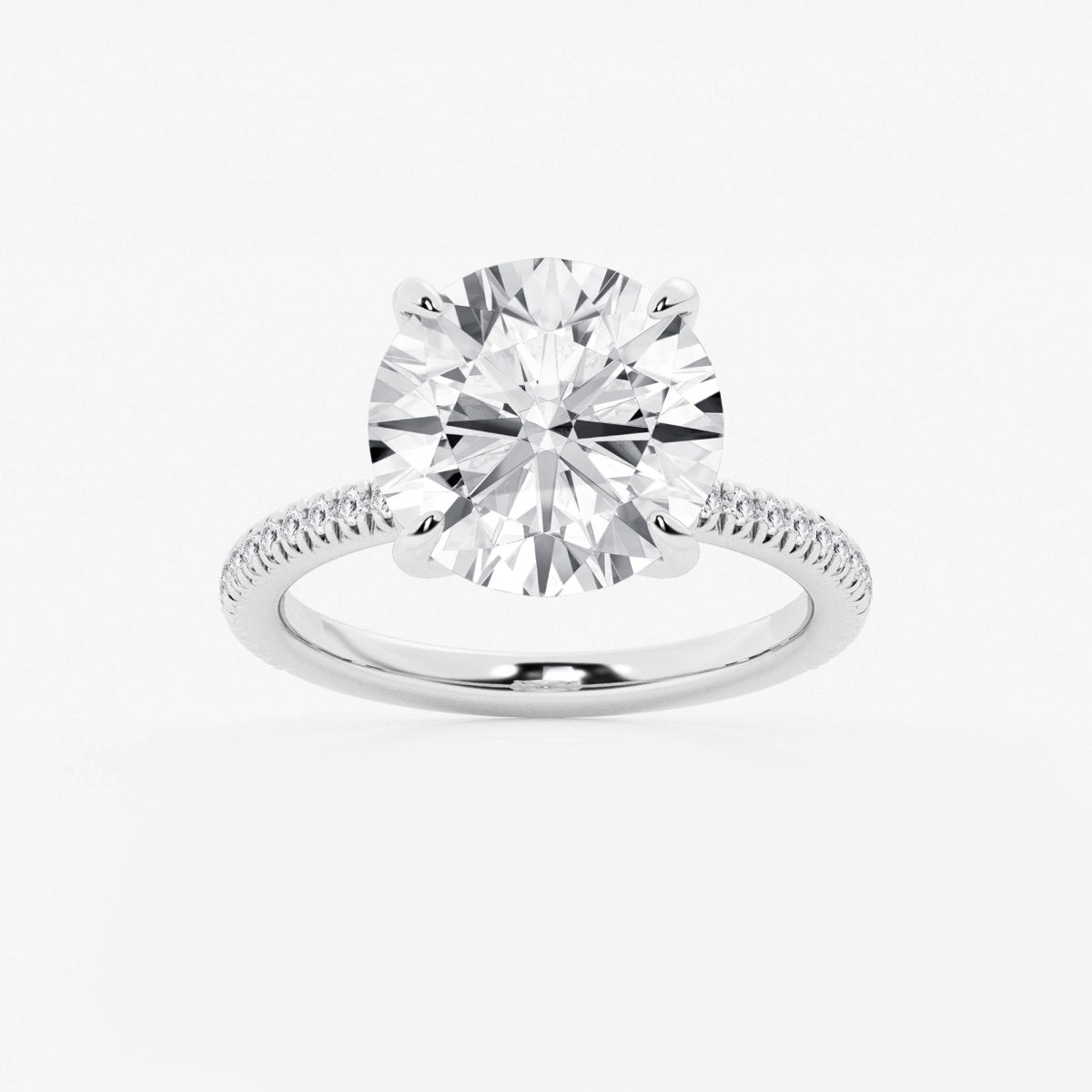 Camila - Scalloped Pave Design Engagement Ring