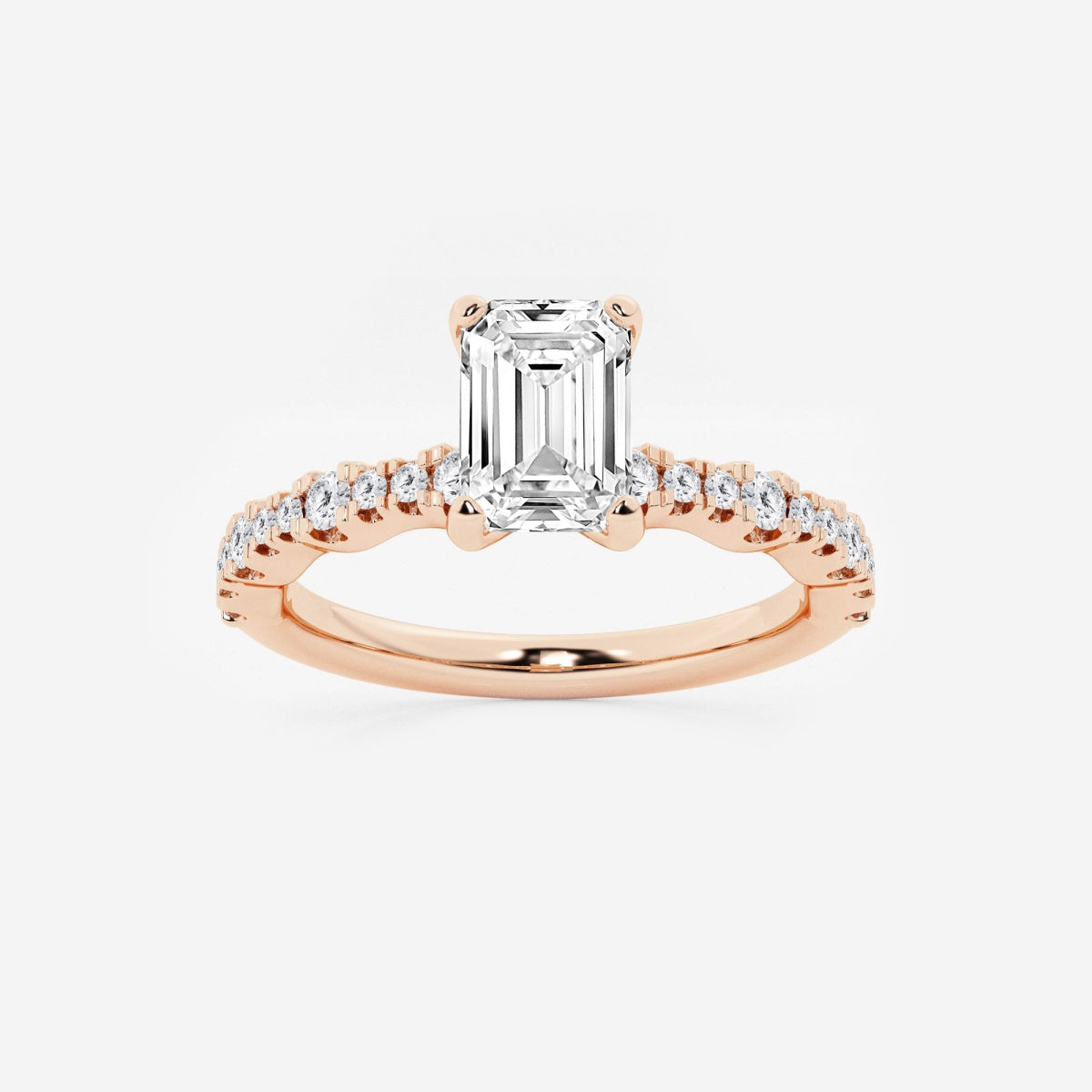 Clara - Station Side Stones Engagement Ring