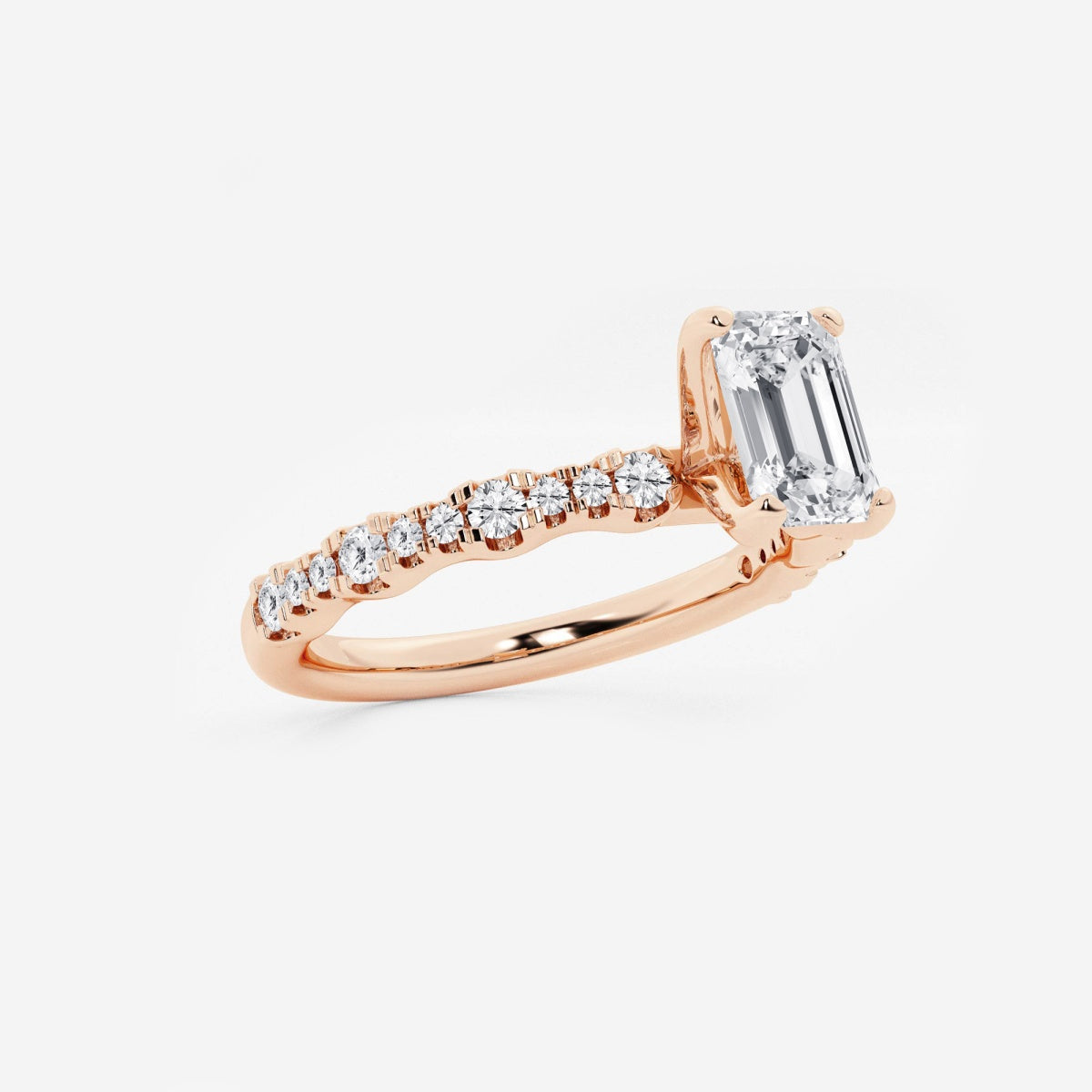 Clara - Station Side Stones Engagement Ring