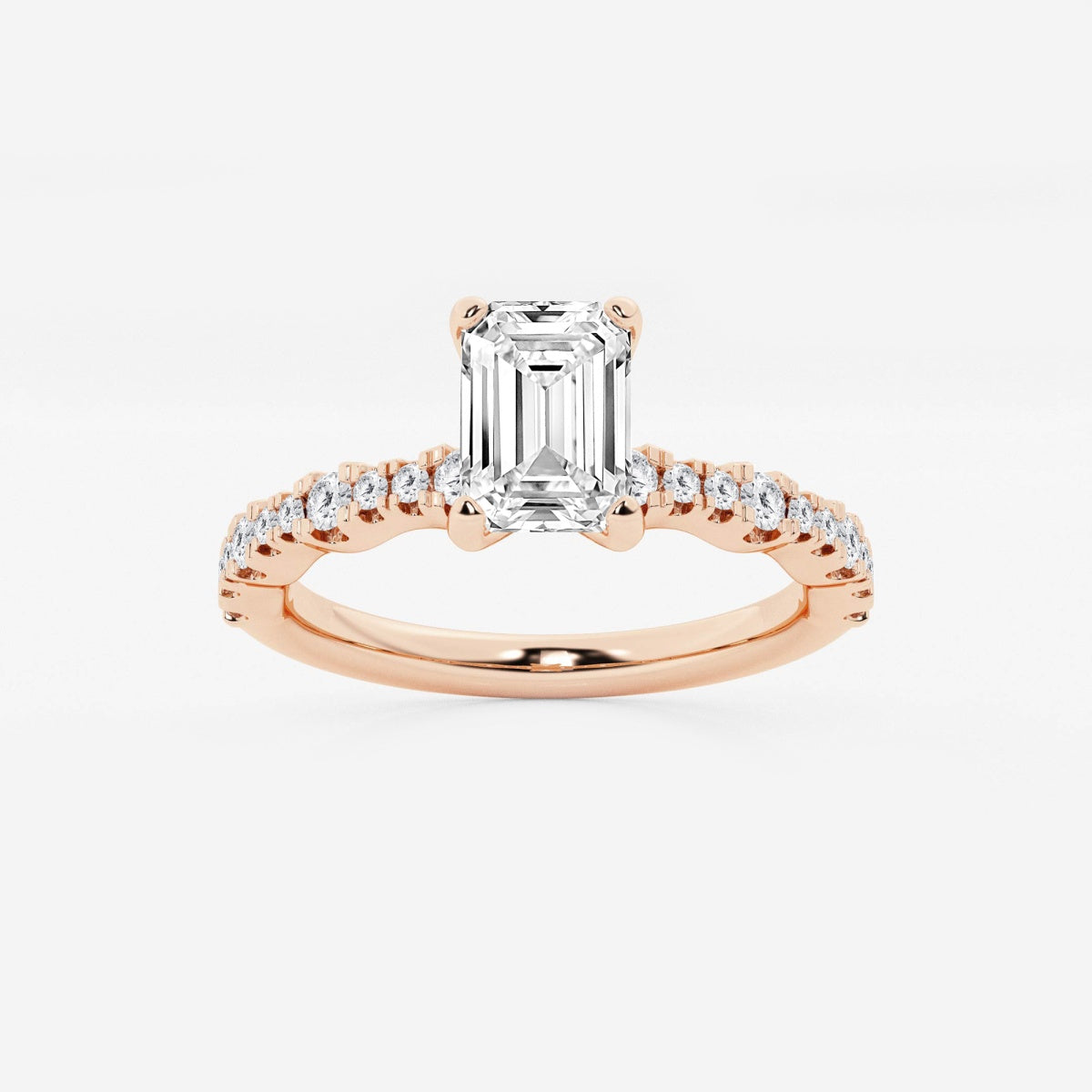 Clara - Station Side Stones Engagement Ring