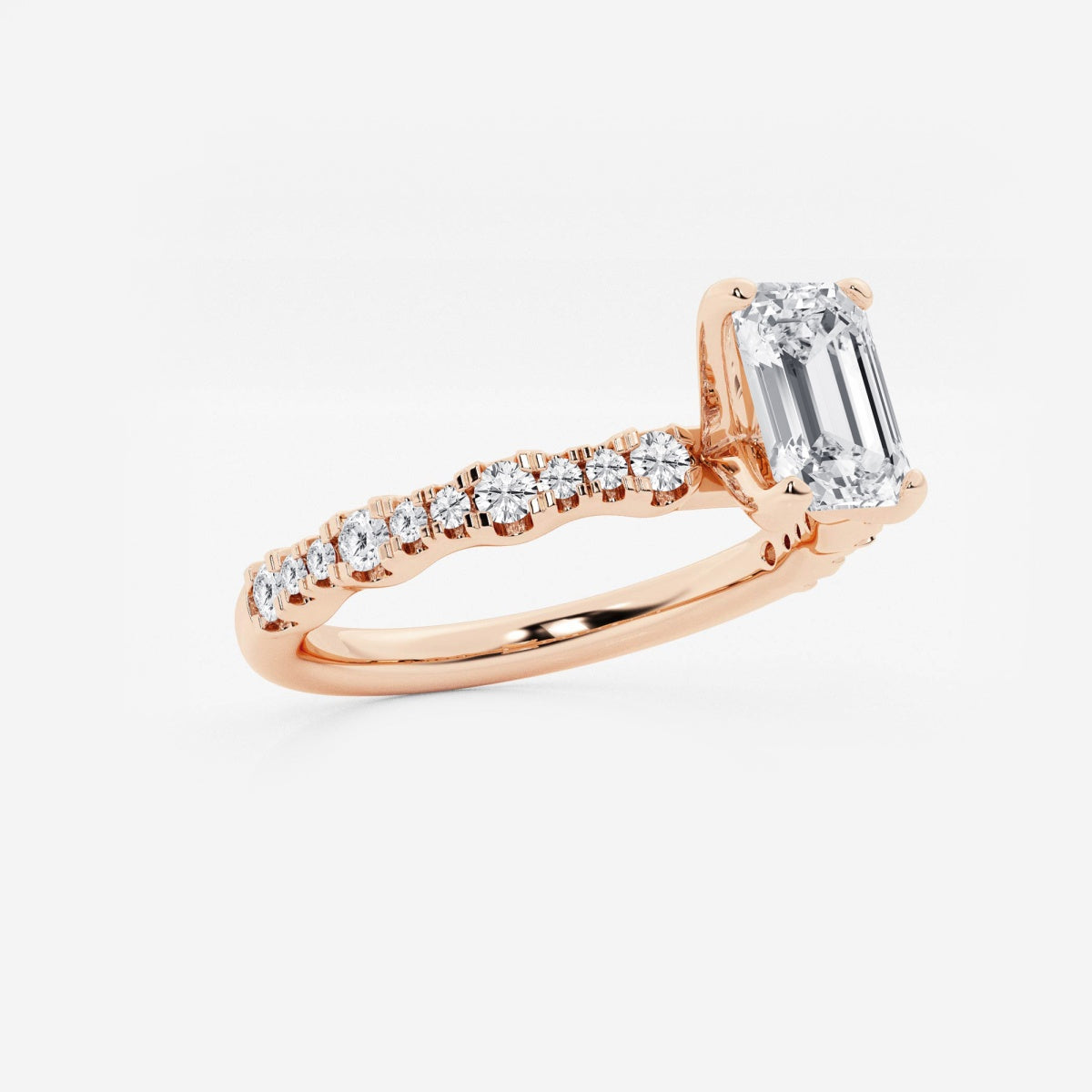 Clara - Station Side Stones Engagement Ring